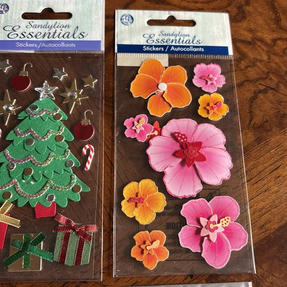 NEW set of 6 packages of stickers for card making scrapbooking and more